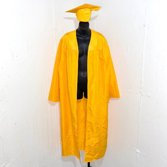 Jostens Gold Graduation Cap and Gown Size XL - Picture 2 of 8